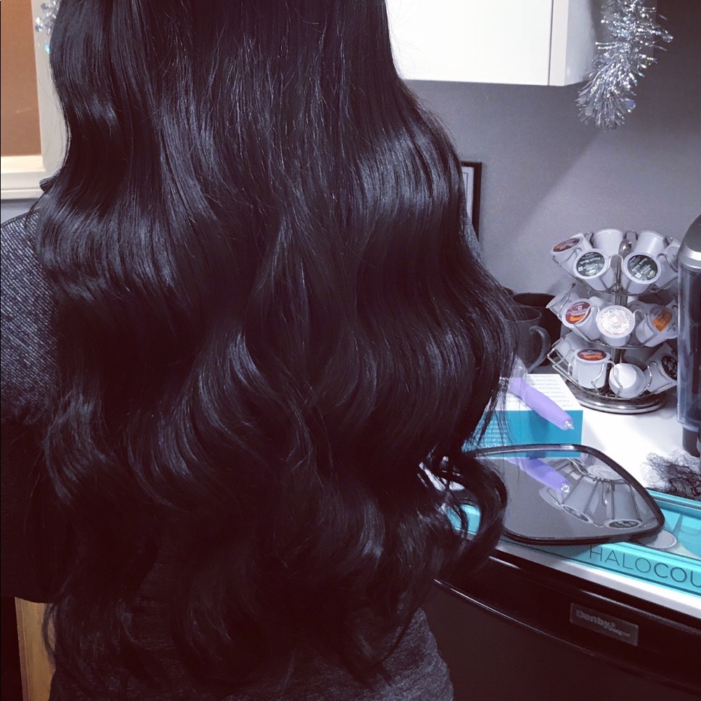 Halocouture 22” layered halo extensions in black